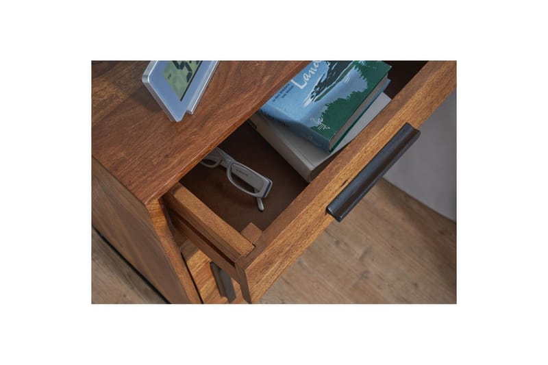 Nattbord Wohnling Heltre for kontinentalsenger med 3 skuffer 1 dør landlig stil - Møbler - Bord - Avlastningsbord - Sengebord & nattbord