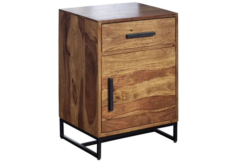 Nattbord Wohnling Heltre for kontinentalsenger med 3 skuffer 1 dør landlig stil, undefined