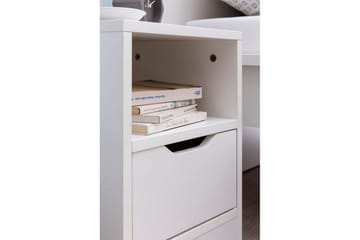 Nattbord Wohnling Hvit med 1 skuff Enkel moderne design og hylle - Møbler - Bord - Avlastningsbord - Sengebord & nattbord