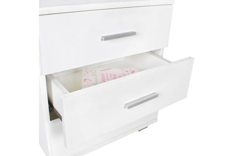 Nattbord Wohnling Klassisk Laget av Sponplate med 3 Skuffer - Møbler - Bord - Avlastningsbord - Sengebord & nattbord