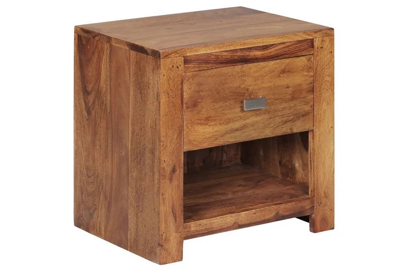 Nattbord Wohnling Massivt tre med skuff hylle landstil, undefined