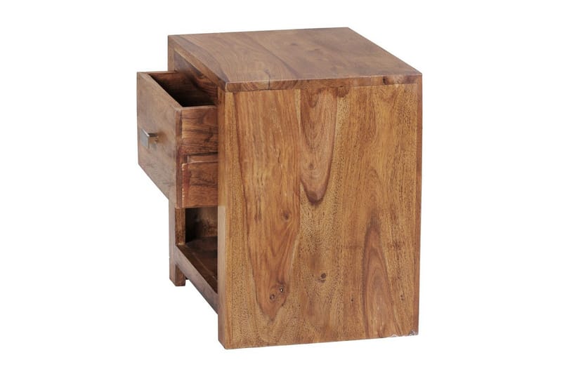 Nattbord Wohnling Massivt tre med skuff hylle landstil - Møbler - Bord - Avlastningsbord - Sengebord & nattbord