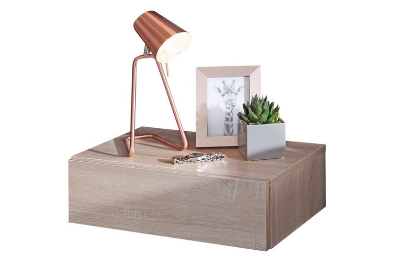 Nattbord Wohnling med skuff for veggmontering, flytende utseende Sonoma - Sonoma - Møbler - Bord - Avlastningsbord - Sengebord & nattbord