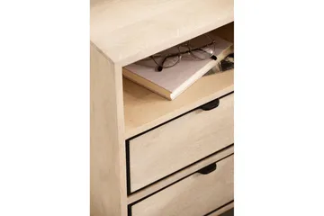 Nattbord Wohnling Solid Mangotre med 2 Skuffer Et Oppbevaringsrom - Møbler - Bord - Avlastningsbord - Sengebord & nattbord