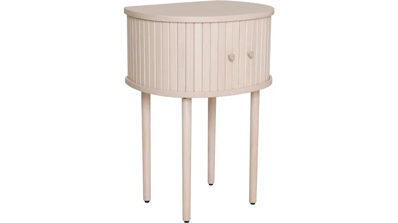 Nattbord Yngvar 68 cm, Hvitpigmentert eik