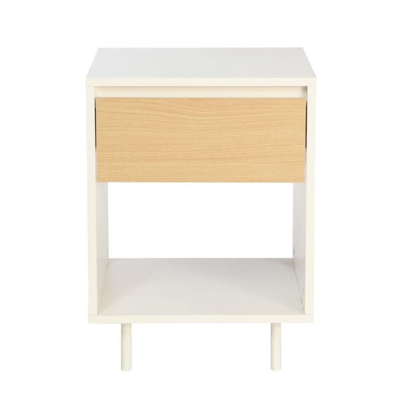 Nattbord/sidebord HOME4YOU Herta 40x40x54 cm - lyst tre/hvit - Møbler - Bord - Avlastningsbord - Sengebord & nattbord