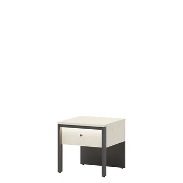Navron Nattbord 40 cm - Beige/Svart - Møbler - Bord - Avlastningsbord - Sengebord & nattbord