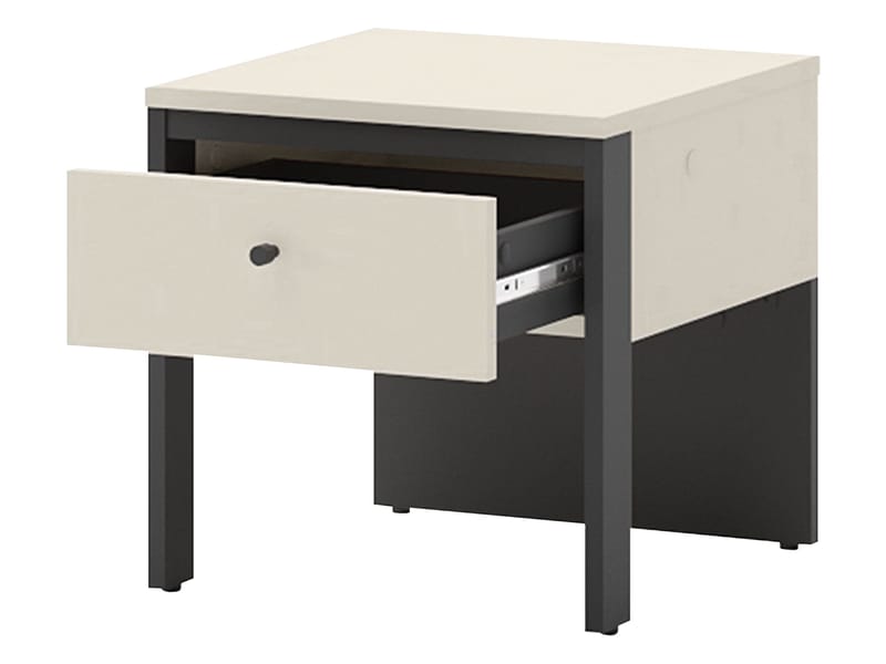 Navron Nattbord 40 cm - Beige/Svart - Møbler - Bord - Avlastningsbord - Sengebord & nattbord