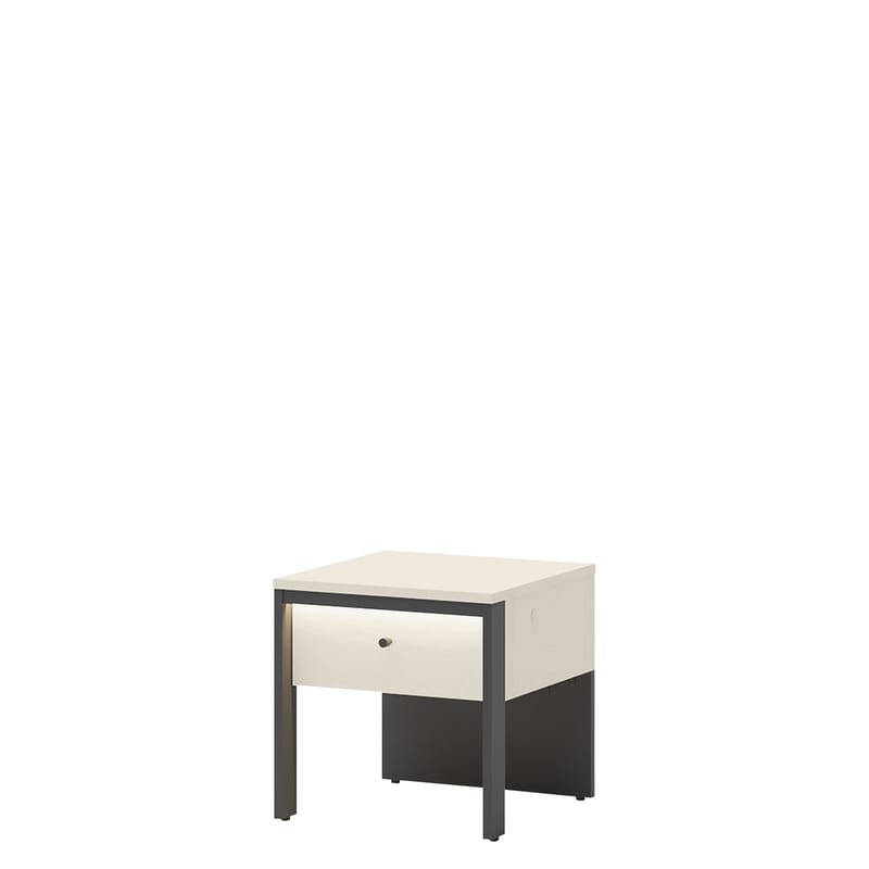 Navron Nattbord 40 cm, Beige/Svart