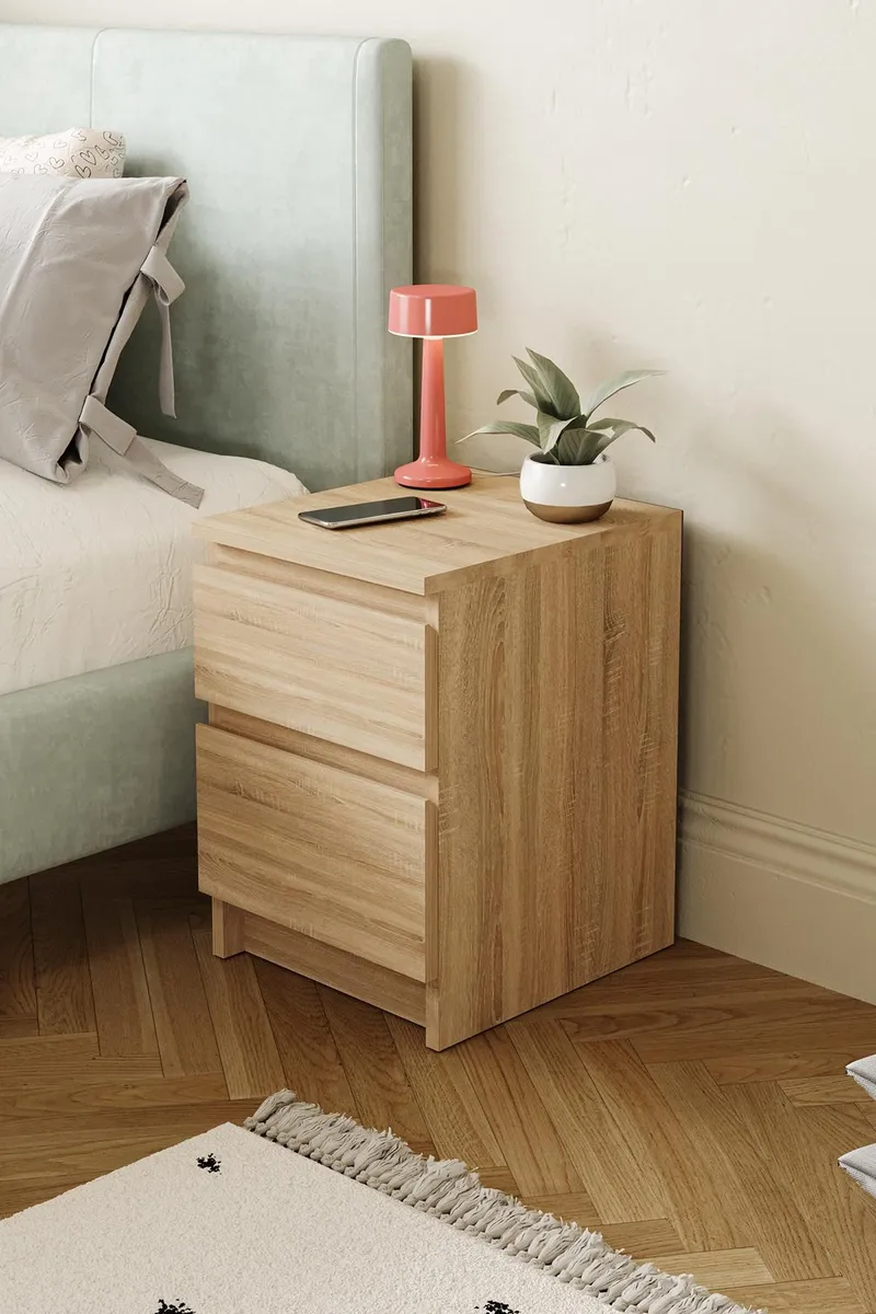 Nightstand Hanah Home Sonomo eik - Møbler - Bord - Avlastningsbord - Sengebord & nattbord