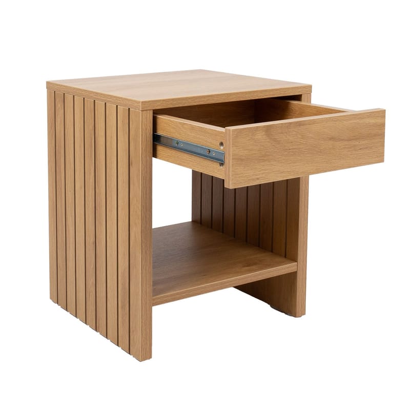 Nightstand HOME4YOU - beige - Møbler - Bord - Avlastningsbord - Sengebord & nattbord