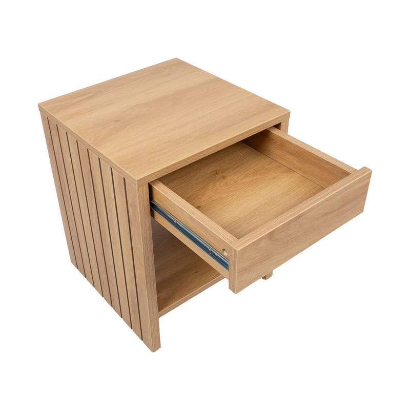 Nightstand HOME4YOU - beige - Møbler - Bord - Avlastningsbord - Sengebord & nattbord