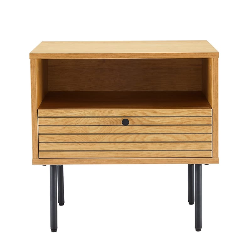 Nightstand HOME4YOU - brun - Møbler - Bord - Avlastningsbord - Sengebord & nattbord