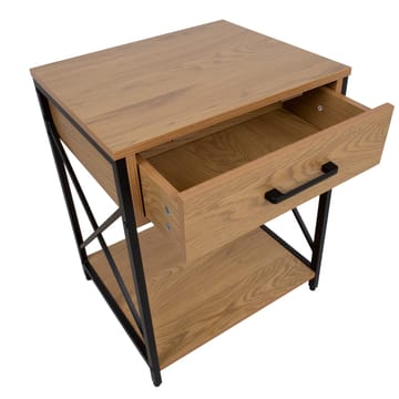 Nightstand/Side Table HOME4YOU - ask/svart - Møbler - Bord - Avlastningsbord - Sengebord & nattbord