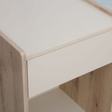 Nightstand/Side Table HOME4YOU - lyst tre / beige - Møbler - Bord - Avlastningsbord - Sengebord & nattbord