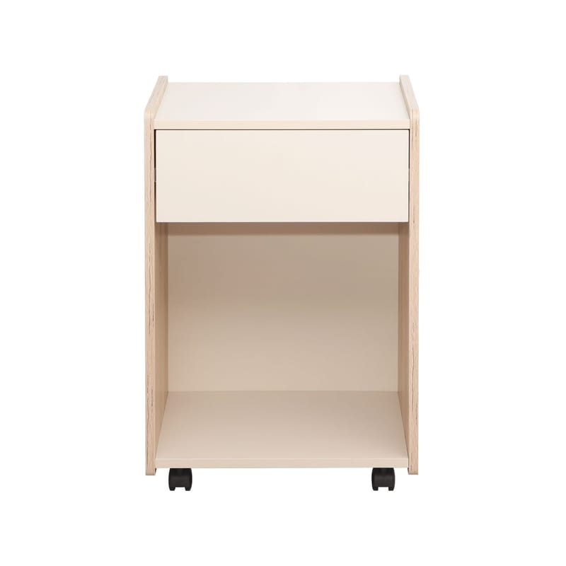 Nightstand/Side Table HOME4YOU - lyst tre / beige - Møbler - Bord - Avlastningsbord - Sengebord & nattbord