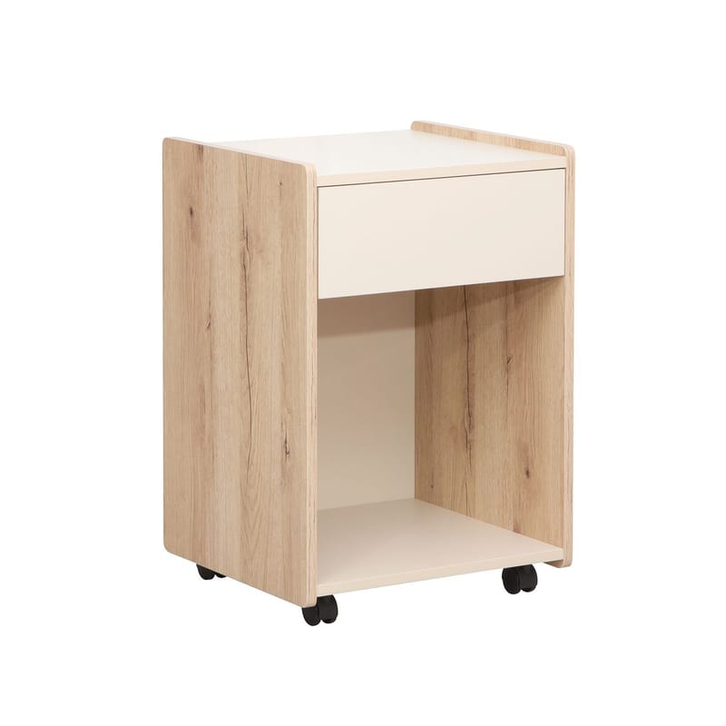 Nightstand/Side Table HOME4YOU, lyst tre / beige