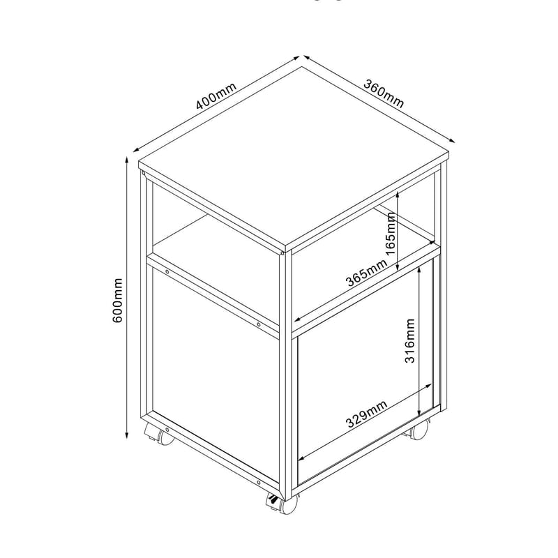 Nightstand/Side Table HOME4YOU - lyst tre - Møbler - Bord - Avlastningsbord - Sengebord & nattbord