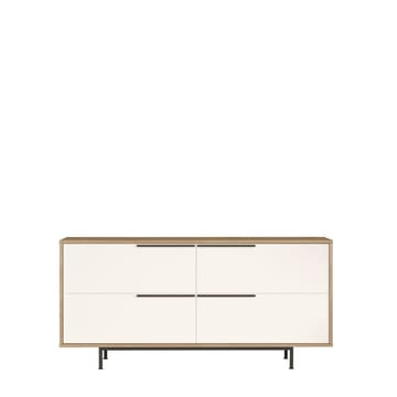 Nilena Konsoll 160x74,3x44,5 cm - Eik og hvit - Møbler - Bord - Avlastningsbord - Gangbord