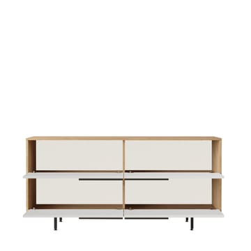 Nilena Konsoll 160x74,3x44,5 cm - Eik og hvit - Møbler - Bord - Avlastningsbord - Gangbord
