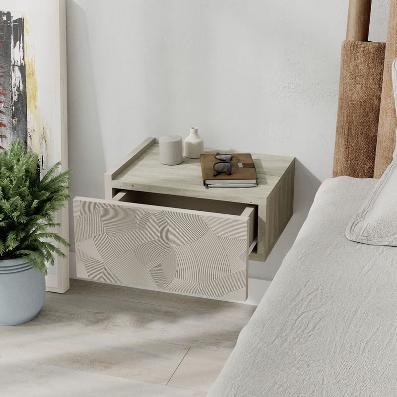 Nilena Nattbord 38 cm - Sandstein travertin - Møbler - Bord - Avlastningsbord - Sengebord & nattbord