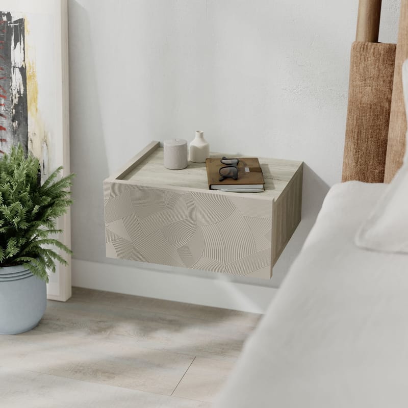 Nilena Nattbord 38 cm - Sandstein travertin - Møbler - Bord - Avlastningsbord - Sengebord & nattbord