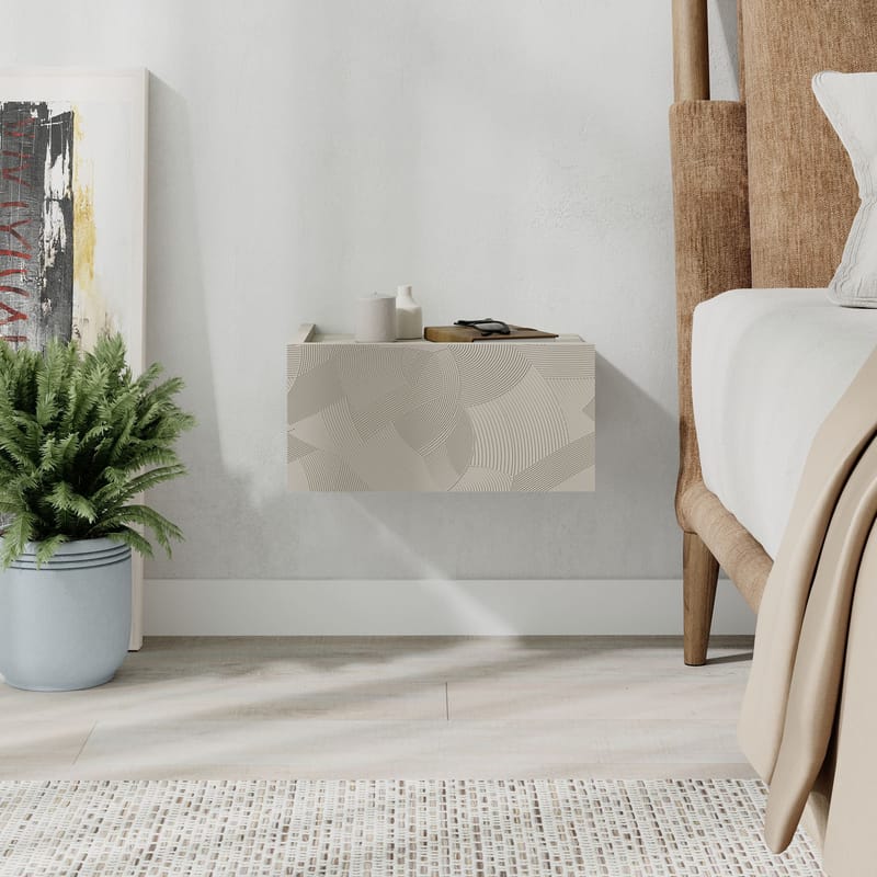 Nilena Nattbord 38 cm - Sandstein travertin - Møbler - Bord - Avlastningsbord - Sengebord & nattbord