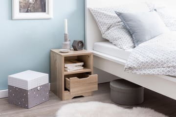 Norira Nattbord 31 cm - lys eik - Møbler - Bord - Avlastningsbord - Sengebord & nattbord