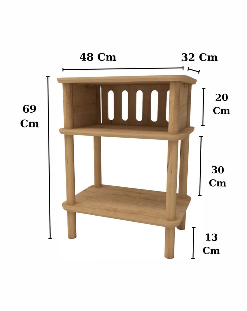 Numira Sidebord 48 cm - Eik - Møbler - Bord - Avlastningsbord - Lampebord & sidebord