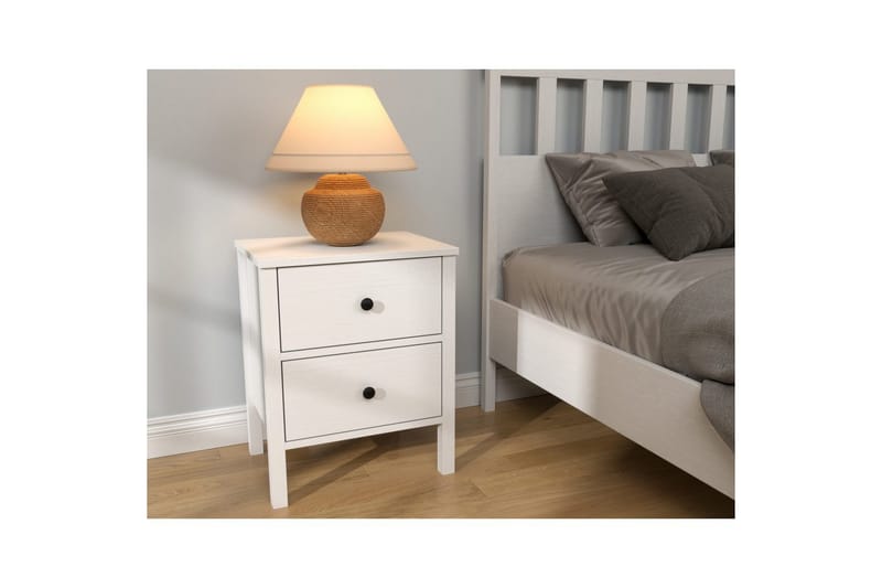 Odelis Nattbord 50 cm - Natur/Hvit - Møbler - Bord - Avlastningsbord - Sengebord & nattbord