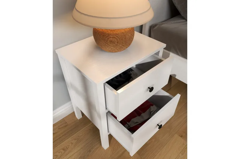 Odelis Nattbord 50 cm - Natur/Hvit - Møbler - Bord - Avlastningsbord - Sengebord & nattbord