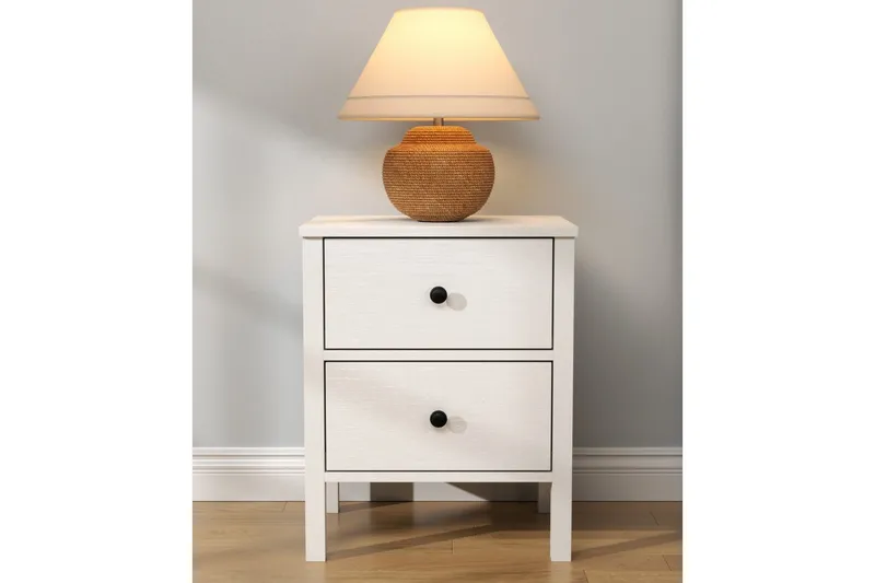 Odelis Nattbord 50 cm - Natur/Hvit - Møbler - Bord - Avlastningsbord - Sengebord & nattbord