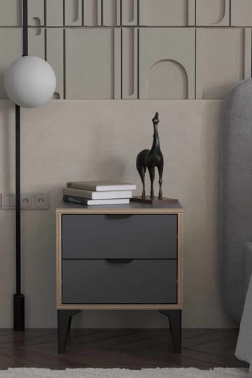 Olyros nattbord 45 cm - Antrasitt - Møbler - Bord - Avlastningsbord - Sengebord & nattbord