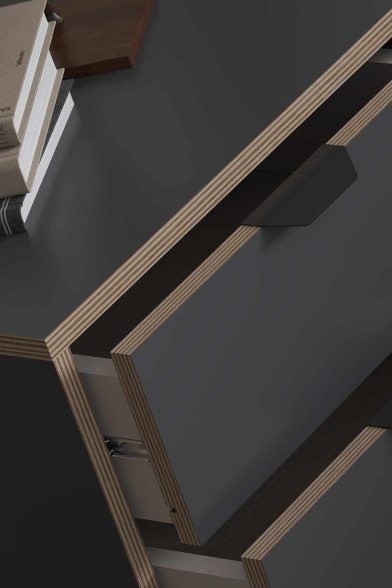 Olyros nattbord 45 cm - Antrasitt - Møbler - Bord - Avlastningsbord - Sengebord & nattbord