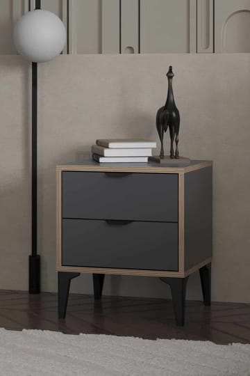 Olyros nattbord 45 cm - Antrasitt - Møbler - Bord - Avlastningsbord - Sengebord & nattbord
