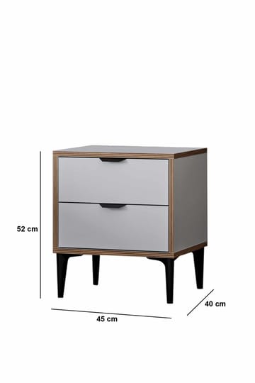 Olyros nattbord 45 cm - Hvit - Møbler - Bord - Avlastningsbord - Sengebord & nattbord
