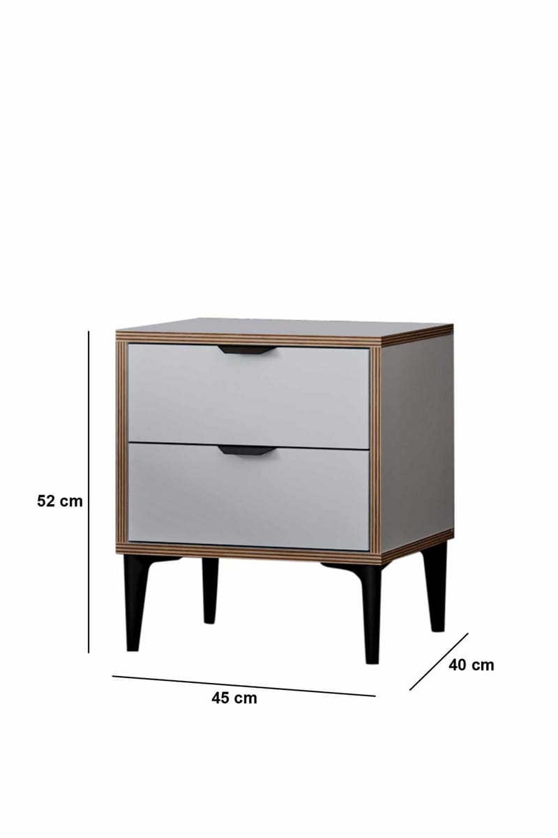 Olyros nattbord 45 cm - Hvit - Møbler - Bord - Avlastningsbord - Sengebord & nattbord