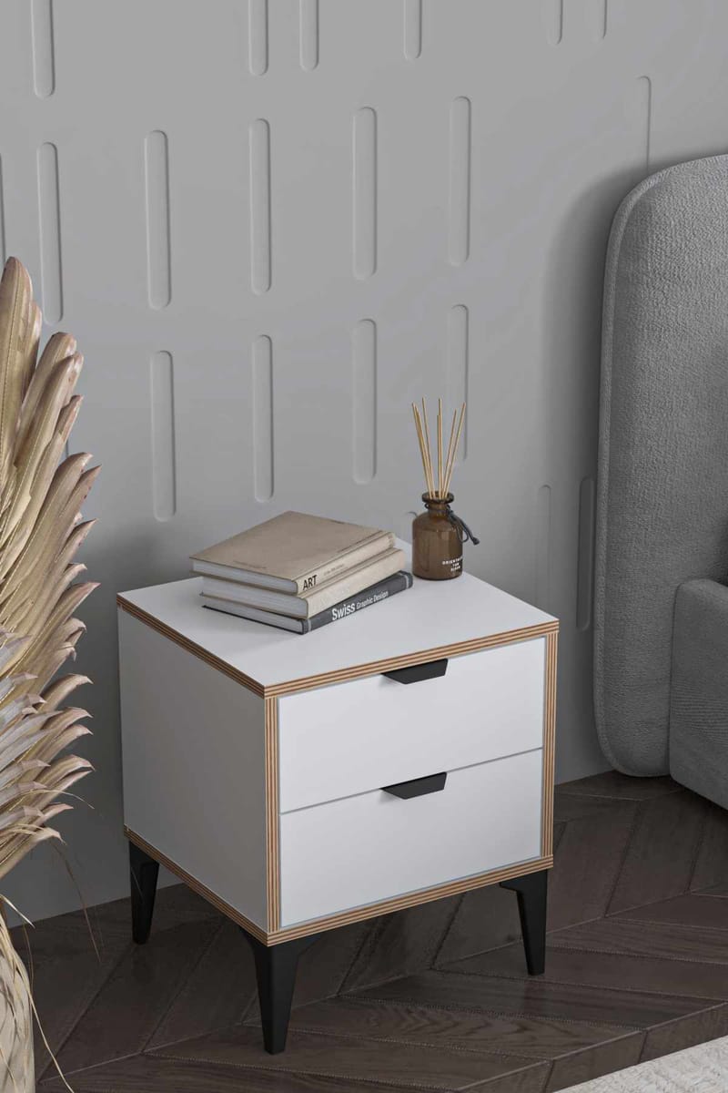 Olyros nattbord 45 cm - Hvit - Møbler - Bord - Avlastningsbord - Sengebord & nattbord