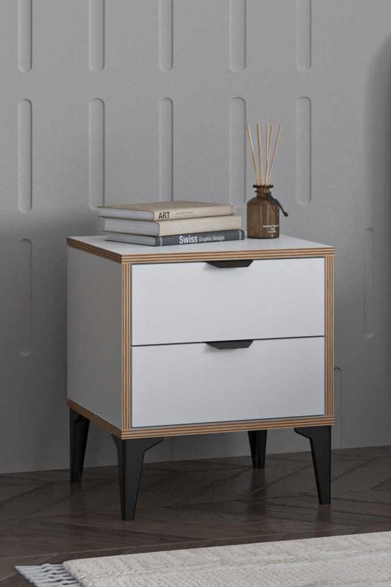 Olyros nattbord 45 cm - Hvit - Møbler - Bord - Avlastningsbord - Sengebord & nattbord