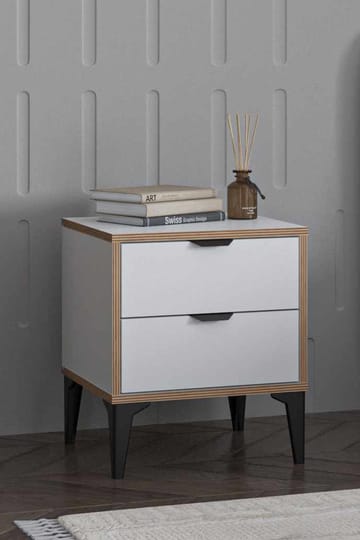 Olyros nattbord 45 cm - Hvit - Møbler - Bord - Avlastningsbord - Sengebord & nattbord