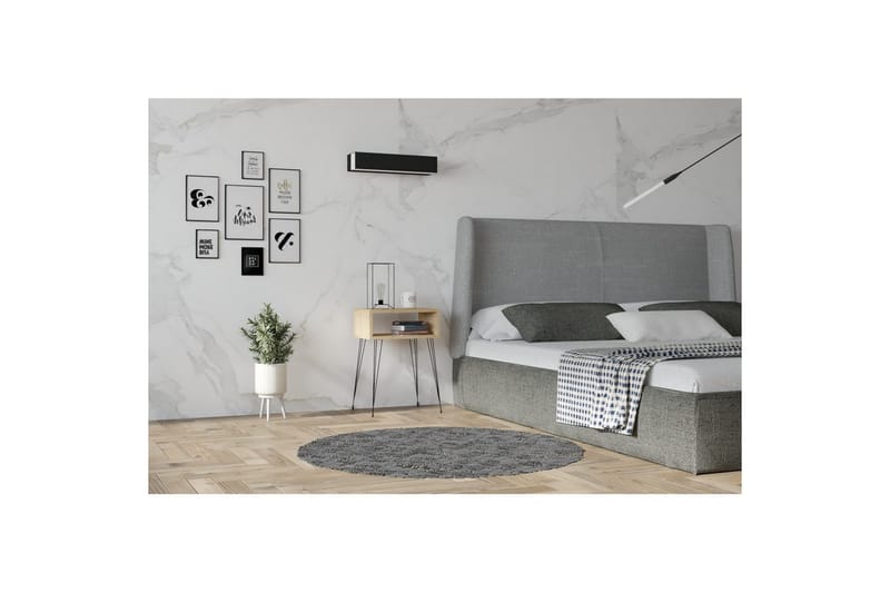 Omren Nattbord 45 cm - Eik/Sort - Møbler - Bord - Avlastningsbord - Sengebord & nattbord