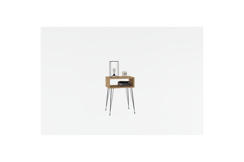 Omren Nattbord 45 cm - Eik/Sort - Møbler - Bord - Avlastningsbord - Sengebord & nattbord