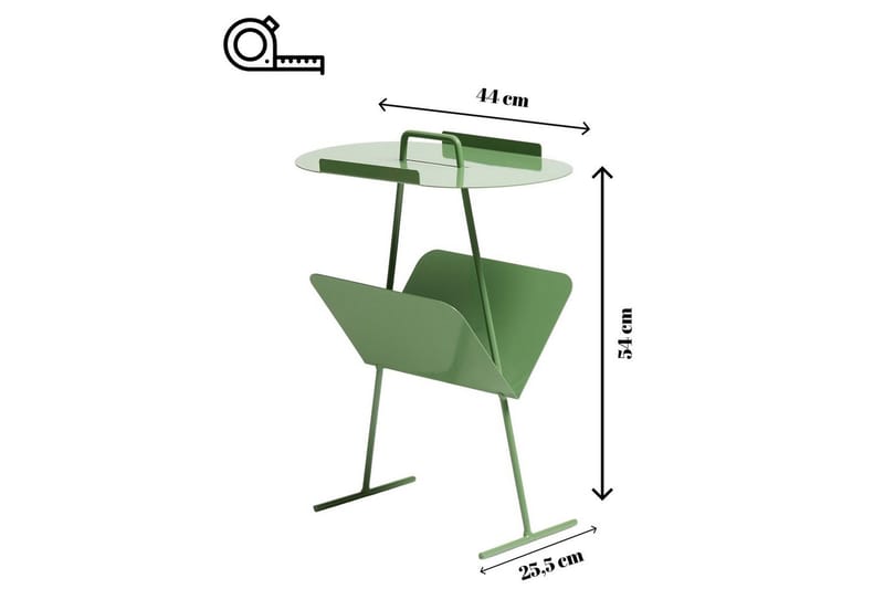 Orren Sidebord 44 cm - Grønn - Møbler - Bord - Avlastningsbord - Lampebord & sidebord
