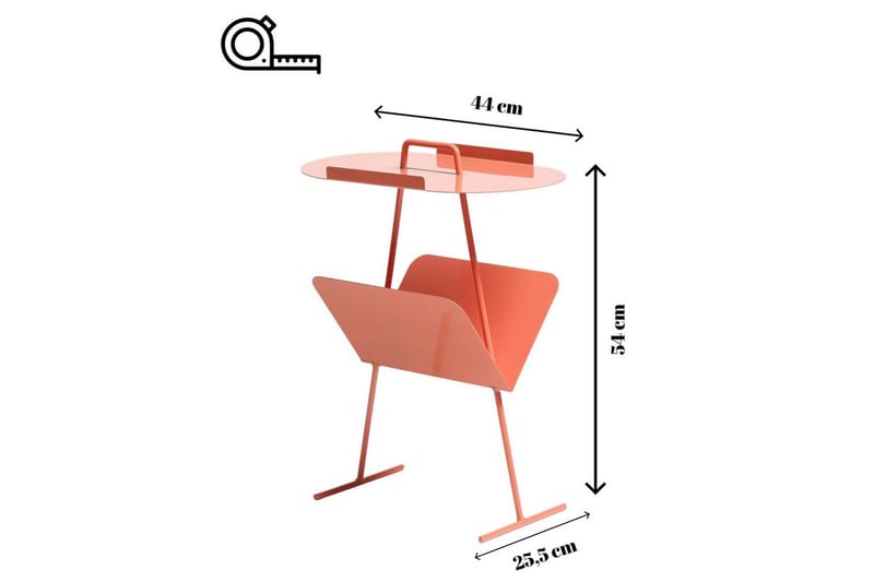 Orren Sidebord 44 cm - Rosa - Møbler - Bord - Avlastningsbord - Lampebord & sidebord