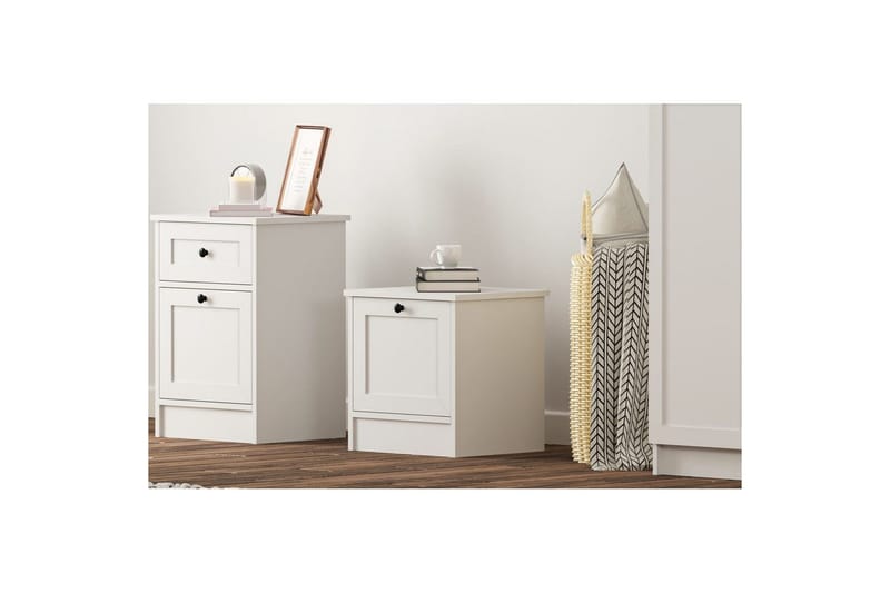 Ovril Nattbord 45 cm - Matt Hvit - Møbler - Bord - Avlastningsbord - Sengebord & nattbord