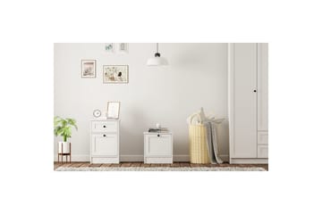 Ovril Nattbord 45 cm - Matt Hvit - Møbler - Bord - Avlastningsbord - Sengebord & nattbord