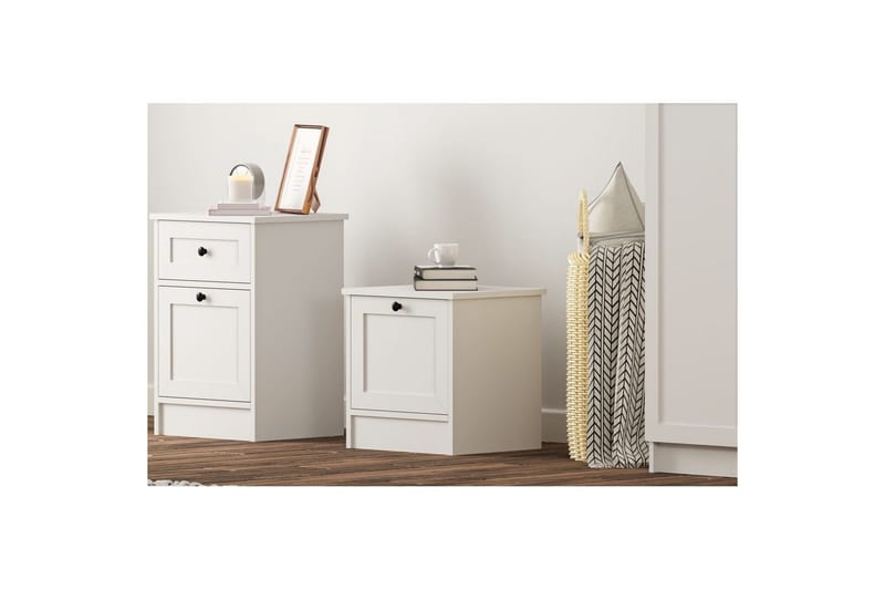 Ovril Nattbord 45 cm - Matt Hvit - Møbler - Bord - Avlastningsbord - Sengebord & nattbord