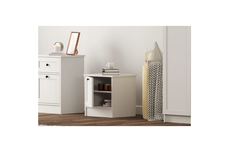 Ovril Nattbord 45 cm - Matt Hvit - Møbler - Bord - Avlastningsbord - Sengebord & nattbord
