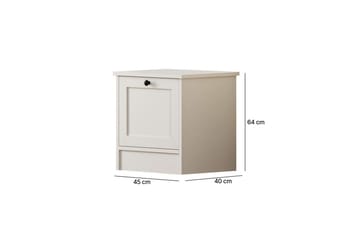 Ovril Nattbord 45 cm - Matt Hvit - Møbler - Bord - Avlastningsbord - Sengebord & nattbord