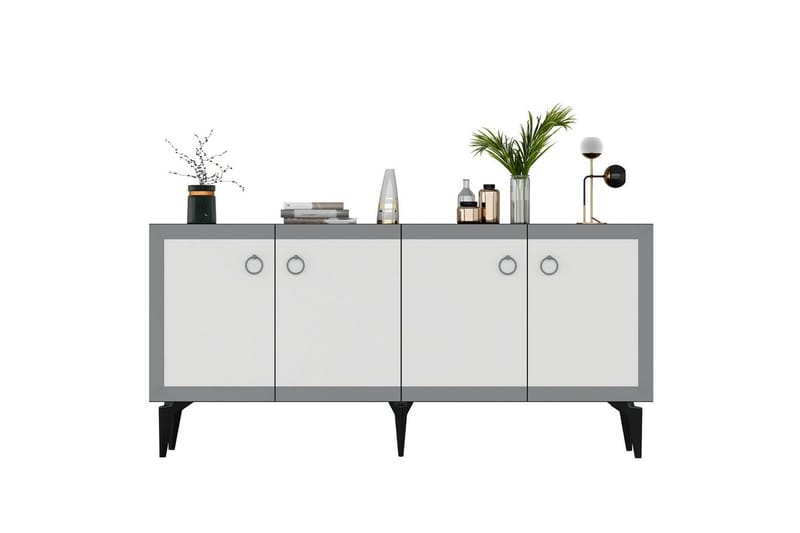 Petrolla Konsollbord 150 cm - Svart/Hvit/Sølv - Møbler - Bord - Avlastningsbord - Gangbord